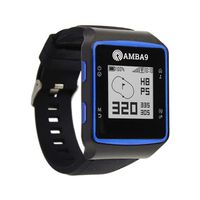 Amba9 GPS Golf Watch - Rangefinder with Preloaded Courses, Step Tracking, Distance to Hole Measurements, and Par Info - Lightweight, Black
