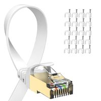 Cat7 Ethernet Cable 50ft, VANDESAIL CAT 7 Internet Network Cable, Flat LAN Cables with RJ45 Connector for Router, Modem, Gaming, Xbox (50ft, White)