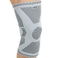 Neotech Care Bamboo Fiber Knee Support (1 Unit) - Lightweight, Elastic, Comfortable & Breathable Fabric - Sleeve Brace for Men, Women, Youth - Right or Left - Grey (Size M)