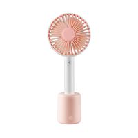 Delymc 2 in 1 Hand-held or Desk Fan PR07 Rotatable Mini Fan with 3 Adjustable Speeds Able to Provide Strong Wind in Addition The Detachable and USB Charging Base for Indoor and Outdoor Activities