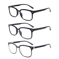 3 Pack Multifocus Glasses+Anti Blue Light Block Filter Reduces Digital Eye Strain (3 C, 1.0)