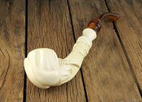 Elephant Meerschaum Cigarette Pipe with Fitted Case