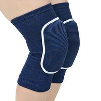 MINILUJIA Children's Kids Knee Brace Tight Non-Falling Sponge Sleeves Breathable Flexible Elastic Support Protector Cover 2PCS/Pair (s, Navy Blue)