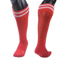 Meso Children's 1 Pair Ultra Comfortable Lightweight and Breathable Knee High Sports Crew Socks Performance Sports Long Socks Size M(Red)