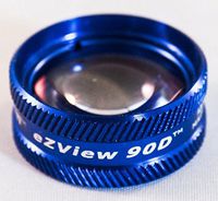 90D Condensing Lens for use with Biomicroscopy Slit Lamp (Blue)