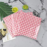 Red White Plaid Paper Napkins, Checked Luncheon Party Napkins 60 Count for Family Dinner, Picnic