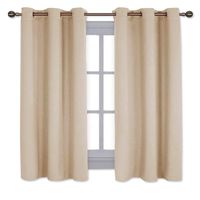 NICETOWN Thermal Insulated Grommet Room Darkening Curtains/Draperies/Panels for Bedroom (2 Panels, W42 x L63 inches, Biscotti Beige)