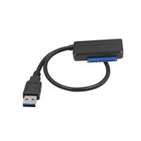 Duttek USB 3.0 to 22 pin SATA Converter External Hard Drive Adapter Compatible for 2.5,3.5 Inch HDD/SDD Hard Drive Disk and SATA Optical Drive with 12V/2A Power Adapter, Support UASP