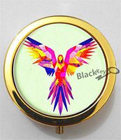 BlackKey Parrot Bird 3-Compartment Decorative Pocket Gift Box Case Organizer for Pill, Color 2 -2319