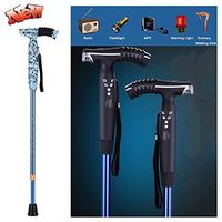 Multi-Functional Smart Crutch, Health Care Cane,Mp3 + Radio + Led Light + Alarm Cane,Elderly Gift,for Elderly, Handicapped,D