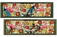 Decorative Image on Both Sides- Rectangle Box Matches- Strike Strip on Side of Box- Colored Match Tips- Wooden Matches (Peacock Garden)