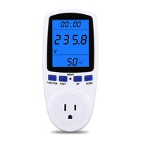 Upgraded Brighter LCD Display Night Vision Power Meter Plug, Power Consumption Monitor Energy Voltage Amps Electricity Usage Monitor, Overload Protection, 7 Display Modes for Energy Saving, Watt Meter