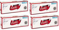 Solo Cup Company Mediumweight Plastic Cutlery, Forks, White, 500 Count (4 Pack)