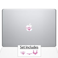 The Decal Guru 0216-MAC-11A-BG Beach Babes Vinyl Sticker, 11" MacBook Air, Pink