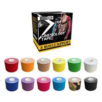 Kinesiology Tape Physio Relieve Muscle Soreness and Strain Shoulders Wrists Knees Ankles Elastic Waterproof Air Permeability Hypoallergenic 2 Inch x 16 Foot Black