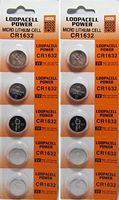 Loopacell CR1632 3 Volt Lithium Coin Battery 10 Pack (2 Packs of 5)