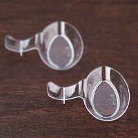 Clear Handled Tantalizing Tear Drop 2.75 Inch X 1.75 Inch Disposable Dessert Plate
