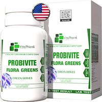 Probivite Flora Greens by VitaPharm Nutrition | Long Life Probiotic Strains with MakTrek Patented Delay Release | 40 Billion CFU | Lactobacillus Acidophilus | No Refrigeration Needed | 60 Capsules