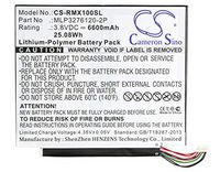 Battery for Verizon Ellipsis 10 Ellipsis 10 XLTE QTAIR7 MLP3276120-2P