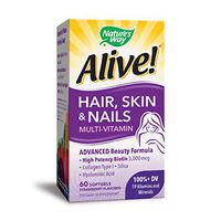 Nature's Way Alive! Hair, Skin & Nails Multivitamin with Biotin and Collagen, 60 Softgels