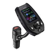 Bluetooth 5.0 FM Transmitter, (Upgraded Version) 1.8" Color Screen Radio Transmitter Adapter for Car with Auto Frequency Tuning, 3 USB Port with QC 3.0, 6 EQ Modes, Hands-Free Calling