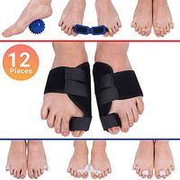 LLDY Bunion Corrector and Bunion Relief Protector Sleeves Kit - Hammer Toe Separator, Corrector, Spacer and Straightener 12pcs Bunion Support and Relief Kit