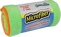 CleanAide Microfiber Cloths Towels Assorted Color Mix 3 Pack