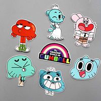 14Pcs/Set Funny Anime The Amazing World of Gumball Sticker for Car Laptop Backpack Motorcycle Phone Decal Kids Toy Sticker