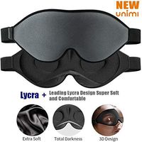 1Pack Upgraded Sleep Eye Mask for Women Men, Soft Lycra Material Eye mask for Sleeping 3D Contoured Cup Sleep Mask & Blindfold,100% Black Out Light Sleeping Mask for Travel, Nap, Yoga(Grey)