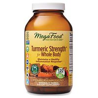 MegaFood, Turmeric Strength for Whole Body, Maintains a Healthy Inflammation Response, Vitamin and Herbal Dietary Supplement, Gluten Free, Vegan, 120 Tablets (60 Servings)