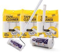 Sticky Lint Roller, Pet Hair? No Problem, Spiral Cut for Easy Sheet Removal (Short Handle)