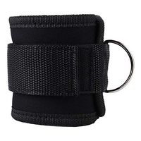 Ankle Strap - Delaman Gym Leg Strength Training Weight-Bearing Power Strap Foot Ring for Fitness (Color : Black)