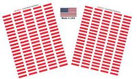 Made in USA! 100 Country Flag 1.5" x 1" Self Adhesive World Flag Stickers, Two Sheets of 50, 100 Sticker Flags Total (Austria)
