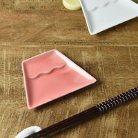 Yamani Pottery Miyama Minoyaki Red Fuji Mountain Small Plate Soy Sauce,Foods,Cold Noodles etc.