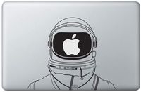Astronaut Costume Helmet Art Apple Logo Vinyl Decal Sticker Skin for MacBook 13" inch Pro Air Retina Laptop Design Artwork by Trendy Accessories