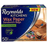 Kitchens Wax Paper Sandwich Bags, 6x7-13/16 inch, 50Count (New Version)