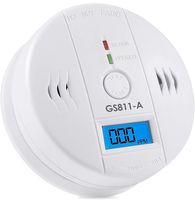 CO Detector, Monoxide Alarm LCD Portable Security Gas CO Monitor, Battery Powered UL2034 Listed (9V Battery not Included)