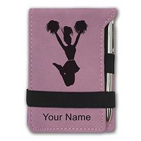 Mini Notepad, Cheerleader, Personalized Engraving Included (Pink)