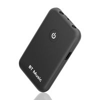 Chasehill Bluetooth 4.2 Transmitter and Receiver, 2-in-1 Wireless 3.5mm Audio Adapter, aptX Low Latency for TV, PC, Car, Home Sound System (Black) (Transmitter&Receiver)