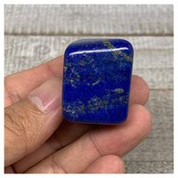 36.1g, 1.3"x1"x0.9", Natural Untreated Small Lapis Lazuli Tumbled Glassy Polished Gemstone, Freeform, Metaphysical, Healing Stone, F2855