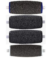 Pedicure Refill Rollers Compatible with Amope Pedi Perfect Foot File, 4-Pack Mixed Refills Heads (1 Extra Coarse, 2 Regular Coarse, 1 Soft Touch)