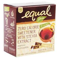 Equal.(อิควล) Equal Stevia Natural stevia zero calorie is used instead of sugar. (1Box contains 40 sachets)