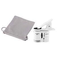 Mini Mobile Phone Microscope, 9595W 60X Magnifying Glass LED UV Light Mini Mobile Phone Clip Microscope