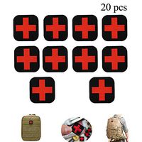 Zaptex Cross Tactical Patch PVC First Aid Medical Rescue Patch Chapter for Outdoor (20 pcs)