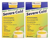 DR CHOICE 2-Pack Multi Symptom Severe Cold Green Tea and Honey Lemon, 12 Count