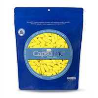 Colored Size 0 Empty Gelatin Capsules by Capsuline - Yellow/Yellow 1000 Count |Kosher & Halal Certified |Gluten Free