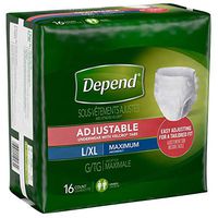 6935446PK - Depend Adjustable Max Absorbency Underwear Large/X-Large
