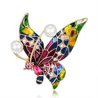 Cartoon Butterfly Shape Rhinestone Brooch Pin Bridal Fashion Jewelry Women Gift Popular Creation Aesthetic Party Girls Jewerly Design Accessories Elegant Cute