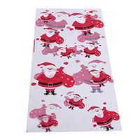 ZALING 50Pcs/Set Clear Flat Cellophane Bags Snowman Santa Snowflake Pattern Plastic Gift Packing Bag(Style 3)