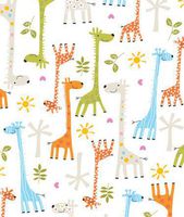 Baby Giraffe Gift Wrapping Roll 24" x 15' - Baby Shower Gift Wrap Paper